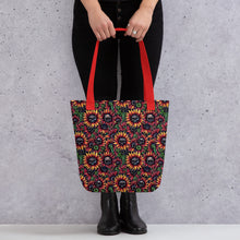 Load image into Gallery viewer, Sunflowers and Skulls Tote bag