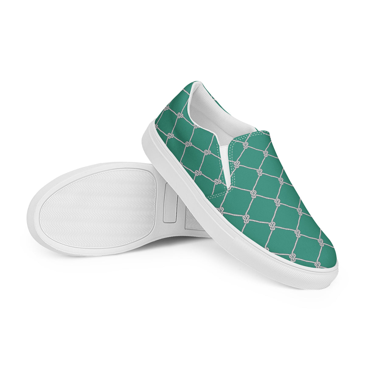 Women’s slip-on canvas shoes in outlet Green Diamond