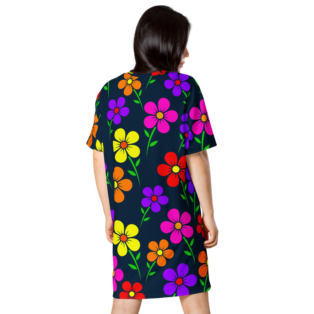 floral t shirt dress Whistles Trapeze Green/Multi Size 14 Shirt Dress is tagless English Factory Women's T-Shirt Dress