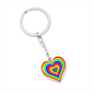 Rainbow Heart Design Keychain