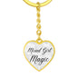 Mixed Girl Magic Keychain, Biracial Pride Heart Keychain