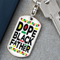 Dope Black Father Keychain, Father's Day Gift, Black Pride Keychain