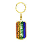 Rainbow Love Is Love Dog Tag Keychain, LGBTQ Design Keychain