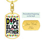 Dope Black Father Keychain, Father's Day Gift, Black Pride Keychain