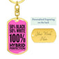Mixed Girl Magic Keychain, Biracial Pride Heart Keychain