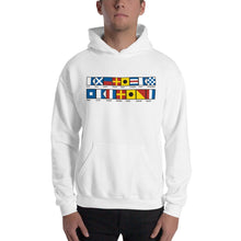 Load image into Gallery viewer, American Patriot In Signal Flags Graphic Cozy Hooded Sweatshirt