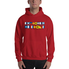 Load image into Gallery viewer, American Patriot In Signal Flags Graphic Cozy Hooded Sweatshirt