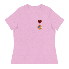 Load image into Gallery viewer, Patriotic Heart Flag Medal Design Women's Relaxed T-Shirt