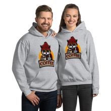 Load image into Gallery viewer, Cat With Coffee Unisex Hoodie, Funny Cat Hoodie, Coffee Hoodie, Gift For Coffee Lover