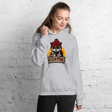 Load image into Gallery viewer, Cat With Coffee Unisex Hoodie, Funny Cat Hoodie, Coffee Hoodie, Gift For Coffee Lover