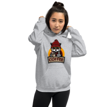 Load image into Gallery viewer, Cat With Coffee Unisex Hoodie, Funny Cat Hoodie, Coffee Hoodie, Gift For Coffee Lover
