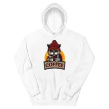 Load image into Gallery viewer, Cat With Coffee Unisex Hoodie, Funny Cat Hoodie, Coffee Hoodie, Gift For Coffee Lover
