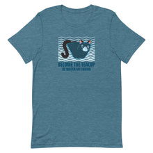 Load image into Gallery viewer, Become The Teacup Be Water My Friend Funny Cat Short-Sleeve Unisex T-Shirt, Funny Cat Shirt