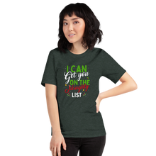 Load image into Gallery viewer, I Can Get You On The Naughty List Short-Sleeve Unisex Funny Christmas T-Shirt