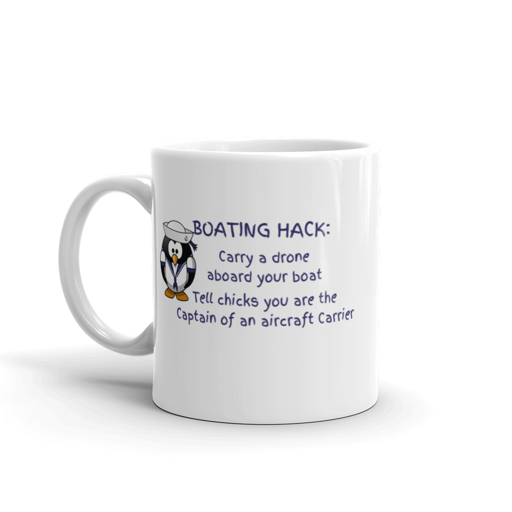 Funny Boating White glossy mug 11oz