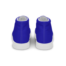 Load image into Gallery viewer, Women’s Royal Blue high top canvas shoes, Women's Blue Sneakers