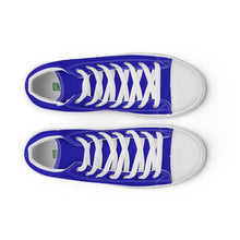 Load image into Gallery viewer, Women’s Royal Blue high top canvas shoes, Women's Blue Sneakers