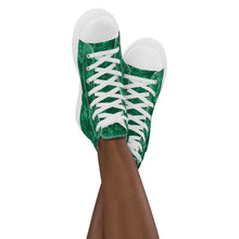 Load image into Gallery viewer, Women’s Green high top canvas shoes