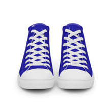 Load image into Gallery viewer, Women’s Royal Blue high top canvas shoes, Women's Blue Sneakers