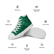 Load image into Gallery viewer, Women’s Green high top canvas shoes