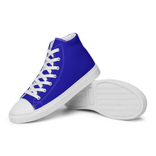 Load image into Gallery viewer, Women’s Royal Blue high top canvas shoes, Women's Blue Sneakers