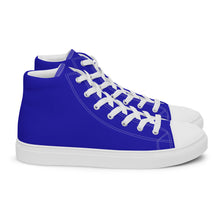 Load image into Gallery viewer, Women’s Royal Blue high top canvas shoes, Women's Blue Sneakers