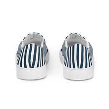 Load image into Gallery viewer, Blue and White Striped Women’s slip-on canvas shoes