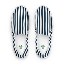Load image into Gallery viewer, Blue and White Striped Women’s slip-on canvas shoes