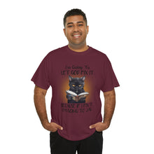 Load image into Gallery viewer, Funny Cat Unisex Short Sleeve Cotton Tee, I&#39;m Going To Let God Fix It Because If I Fix It I&#39;m Going To Jail, Cat Lover Shirt