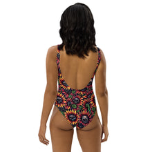 Load image into Gallery viewer, Sunflower Skulls One-Piece Swimsuit