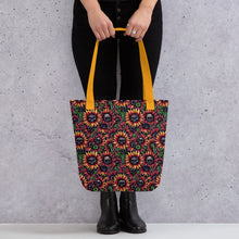 Load image into Gallery viewer, Sunflowers and Skulls Tote bag