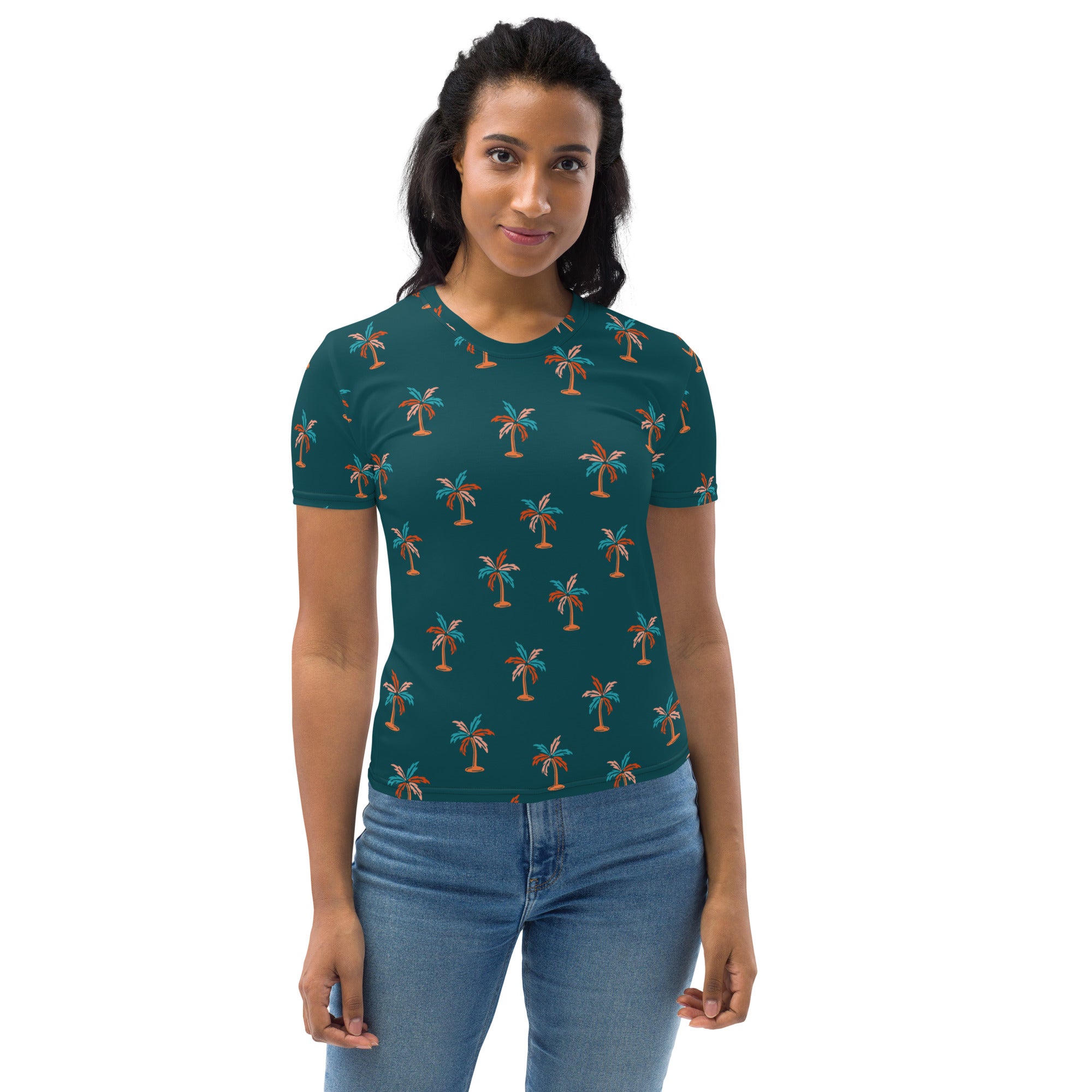 Palm Tree Pattern Women's T-shirt – Tasso Tees