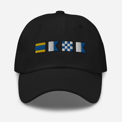 DANA spelled out with Nautical Signal flags Dad hat, Personalized Semaphore Flags Cap