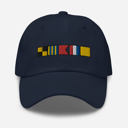 LGBTQ spelled out with Semaphore Flags Dad hat, Nautical Flags Pride Hat, Gift For Boaters