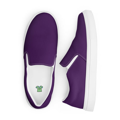 Men’s Deep Purple slip-on canvas shoes, Men's Royal Purple Shoes