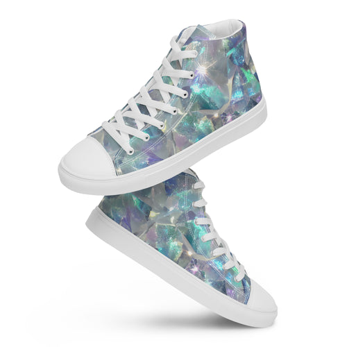 Women’s Crystal Print high top canvas shoes, Women's High Top Sneakers