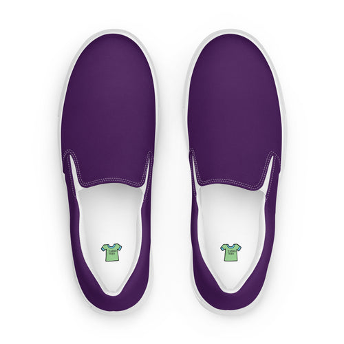 Women’s Deep Purple slip-on canvas shoes, Royal Purple casual shoes