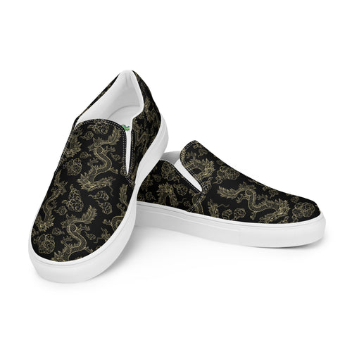 Dragon Print Women’s slip-on canvas shoes, Year Of The Dragon Shoes, Dragon Design