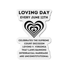 Load image into Gallery viewer, Loving Day Die-Cut Magnets, Black History Refrigerator Magnet, Biracial Magnet, Gift for Mixed Race