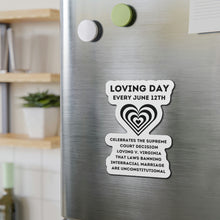 Load image into Gallery viewer, Loving Day Die-Cut Magnets, Black History Refrigerator Magnet, Biracial Magnet, Gift for Mixed Race