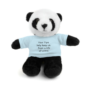 Tip Jar Stuffed Animals with Tee, Cute Tip Jar Sign, Funny Tip Jar Sign