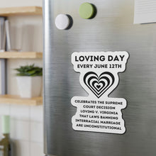 Load image into Gallery viewer, Loving Day Die-Cut Magnets, Black History Refrigerator Magnet, Biracial Magnet, Gift for Mixed Race