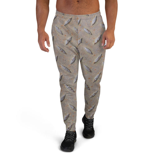 Men's Joggers Steel Plate Print, Funny Joggers, Gift for Men