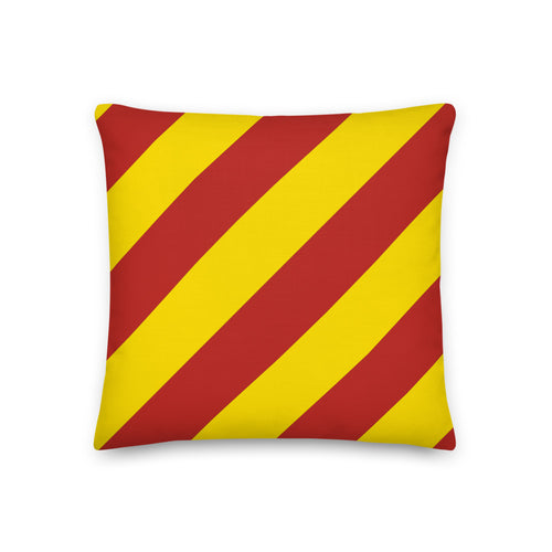 Yankee (Y)  Nautical Flag Premium Pillow, Semaphore Y Pillow, Boat Pillows, Sailing Pillows, Signal Flag Design Pillows