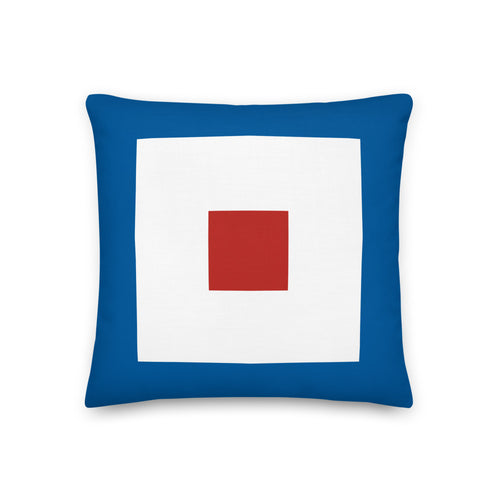 Whiskey (W) Nautical Flag Premium Pillow, Semaphore W Pillow, Boat Pillow, Sailing Pillow, Boat Gift, Nautical Theme Decor