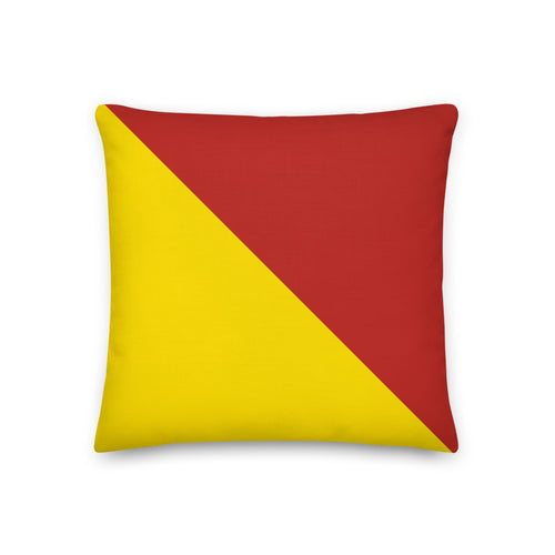 Oscar (O) Nautical Flag Premium Pillow, Semaphore O Pillow, Boat Pillows, Boat Gift, Nautical Decor