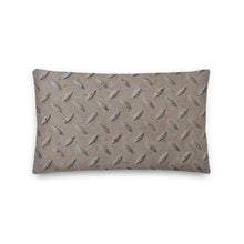 Load image into Gallery viewer, Diamond Steel Plate Design Premium Pillow, Shop Pillow, Man Cave Pillow, Industrial Pillow