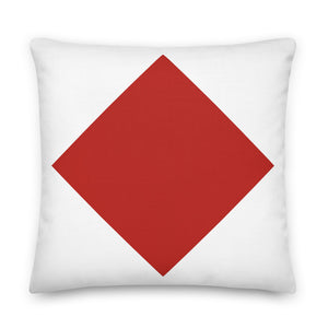 Foxtrot (F) Nautical Flags Premium Pillow, Semaphore Flag F Pillow, Nautical Themed Pillows
