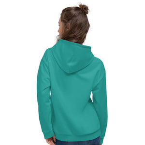 Teal Unisex Hoodie, Aqua Blue Unisex Hoodie