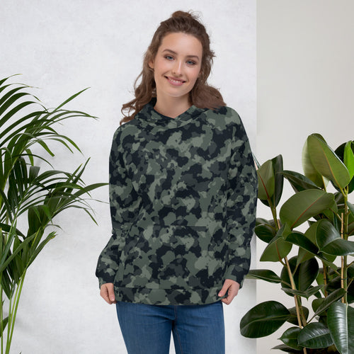 Urban Camo Unisex Hoodie, Camouflage Print Hoodie